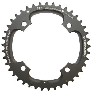 Plateau VTT 4 branches Ø 120 Pour Sram X0-Xx Stronglight Double 41 dents Extérieur Noir Ct2 10V. Pour 27 dents Intérieur Filete - Épaisseur 5 mm (X9-X7-X0-Xx)