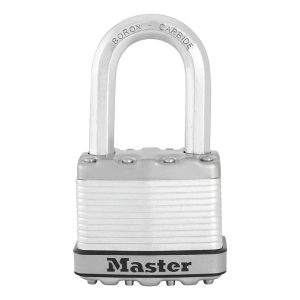 Cadenas A Clé Masterlock Excell Acier Traite Anti-Intemperies Anse Octogonale Tough-Cut Largeur 50 mm, Anse Haute 38 mm, Diam 9 mm (Double Verrouillage) (Vendu A L'Unite)
