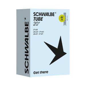 Chambre A Air Vélo 20 X 1 3-8 - 500 X 28A - Schwalbe Valve Standard Tout Alu (37-438 À 37-451) (Av7A)