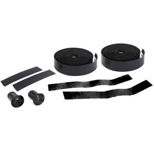 Ruban De Guidon - Cintre Btp Performance Pro Noir Motifs Symetriques Noir Brillant Avec Bouchons (Confortable Épaisseur 3 mm)