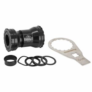 Bottom Bracket Cup MTB/road press-fit-Pf30 386 Evo Blackbearing Bearing Ceramic Box 68-92 Dia 46 for Axle 24 and 24-22 mm (Adapter Gxp) (SRAM Compatible) - Key Fitting Included