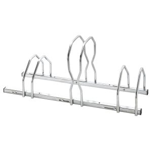 Garage 3 Bikes Width Adjustable with 2 Levels for Tires Wide and Fatbike
