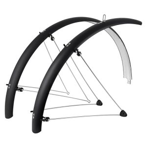 Mudguard City-Hybrid Beads 28'' Stronglight Ring 54 mm Matte Black (Pair) with Mount Classic Beads STAINLESS