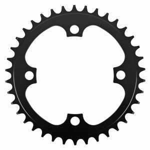 Plateau VAE-E-Bike 4 branches Ø 104 Pour Bosch - Brose - Yamaha -Bafang Esjot 38 dents Mono Noir Alu (2.38 - 1-2X3-32" - 5.65 1-2X11-128")