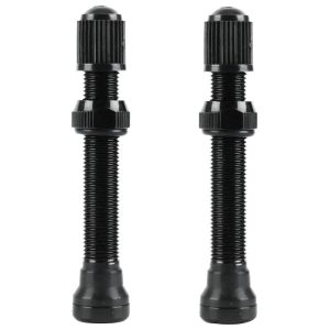 Valve De Pneu Tubeless Schrader Velox Alu Noir 60 mm Obus Demontable (Vendu A La Paire Sur Carte) Compatible Bosch