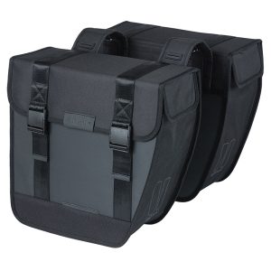 Bike Rear Double Pannier Basil Ring 28L Black (29.5X14X29.5 cm) Rear Rack Mount