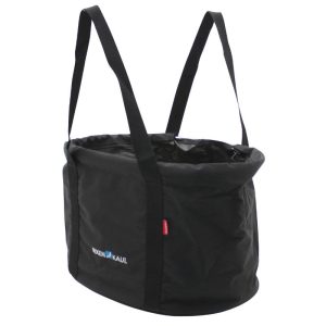 Panier Avant Toile Klickfix Shopper 24L Noir Avec Anse Fixation Sur Cintre (38X25X29 cm) (Livre Sans Fixation)