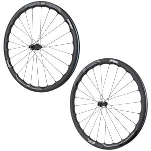 Roues Route Disque 700 Fir Fc 38 Pro Centerlock Carbone Noir Cassette Sram Xdr 12V Axe Traversant 12-100 Et 12-142 Hauteur-Profil 38 mm (Paire) - Tubeless Ready