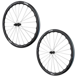 Roues Route Disque 700 Fir Fc 38 Pro Centerlock Carbone Noir Cassette Shimano 12-11V Axe Traversant 12-100 Et 12-142 Hauteur-Profil 38 mm (Paire) - Tubeless Ready