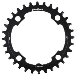 Plateau VTT 4 branches Ø 104 Pour Sunrace 32 dents Mono Noir Alu Compatible Autres Marques Narrow Wide