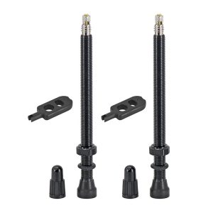 Valve De Pneu Tubeless Presta Hutchinson 80 mm Obus Demontable (Vendu A La Paire Sur Carte)
