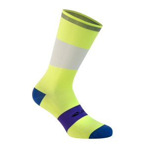 Chaussettes - Socquettes Été Gist Reflex Jaune Fluo 36-39 Avec Bande Reflechissante - Hauteur 20 cm (Paire)