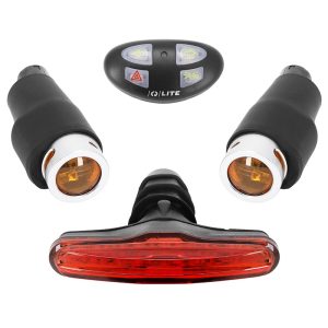 USB Bike Light Kit Newton Indicator Headset Road 80 Lumen on Handlebar-Rail Saddle Black (Control Handlebar Pile)