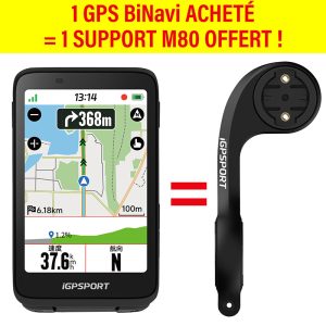 Gps - Compteur Igpsport Binavi Couleur Full Tactile Transflectif - Cartographie - Ant+ - Ble5 - Autonomie 35H - Multi Fonctions Compatible + Strava Et Komoot -- Noir