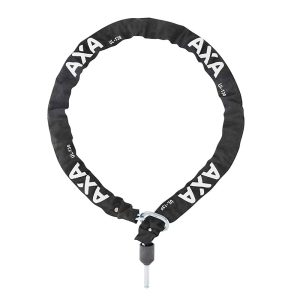 Bike Chain Lock Buckle Axa Ulc-130 for Horseshoe Dia 5.5 mm L1.30M Black (Depth 50 mm Dia 10 mm) -Supplied with Saddle Bag