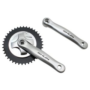 Pédalier City P2R Manivelles Alu 170 mm Plateau 38D. Chaîne 3.30 (1-8")