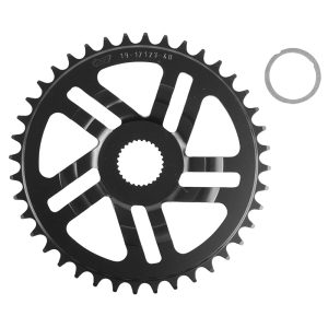 Plateau VAE-E-Bike Direct Mount Pour Bosch Esjot 40 dents Mono Noir Acier (2.38 - 1-2X3-32" - 5.65 1-2X11-128") (4Ème Generation) (Deport 2.5 mm)