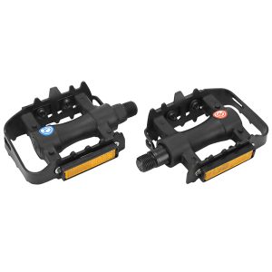 Pédale VTT Résine P2R Noir Cage Alu Noir 9-16" (Paire)