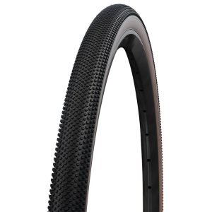 Pneu Gravel 700 X 40 Schwalbe G-One Allround Noir-Flanc Bronze Renfort Race Guard Tubeless Ready Ts (40-622) Compatible VAE