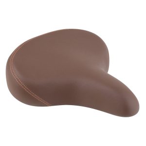 Selle Newton City Relax Unisex Marron Avec Elastomeres 268X260 mm Rail Acier - Super Large