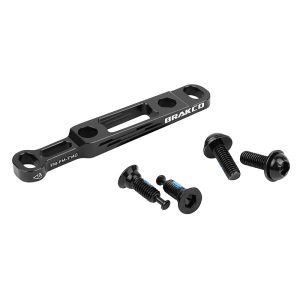 Adaptateur Frein A Disque Route Avant Disque 160-140 mm Étrier Flatmount Sur Fourche Flatmount Noir (Inclus 2 Vis M5X18 mm-M5X14,5 mm) - Poids Light 6.5 G