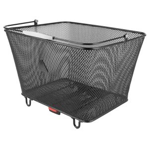 Panier Arrière Acier Nid Abeille City Noir Avec Fixation Clip Adaptable Sur Tout Porte Bagage 32L(41 X 31 X 21 cm) -Inclus Platine Porte-Bagage-