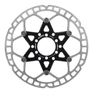 Disque De Frein Route 6 Trous Elvedes 160 mm Acier Argent - Alu Noir (Ultra-Léger 105 G) -Épaisseur 1.8 mm-