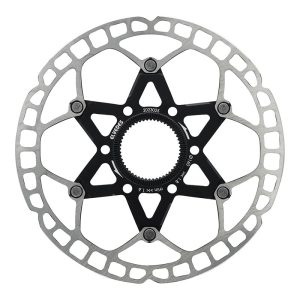 Disque De Frein Route - VTT Centerlock Elvedes 160 mm Acier Argent - Alu Noir (Ultra-Léger 117 G) -Épaisseur 1.8 mm-