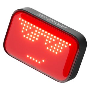 Éclairage Vélo Usb Arrière LED Igpsport Et6 Emoji Evolutif, Clignotant Intelligent - Connexion Directe Au Bsc200S-Bsc300-T-Igs630S-Igs800-Binavi (Visible A 1,2 Km) -Bluetooth- Autonomie 30 Heures