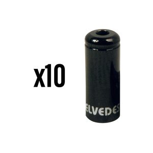 Embout De Gaine De Frein 5 mm Alu Noir Étanche (Vendu Par 10) -Elvedes-