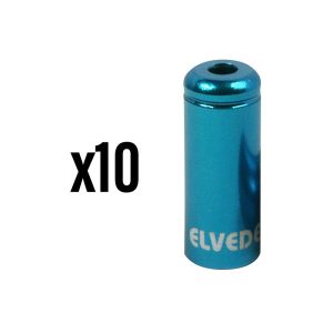 Embout De Gaine De Frein 5 mm Alu Bleu Étanche (Vendu Par 10) -Elvedes-