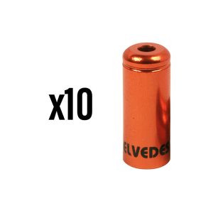 Embout De Gaine De Frein 5 mm Alu Orange Étanche (Vendu Par 10) -Elvedes-