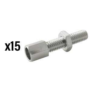 Screw Hollow Cable Tensioner Bike M5 Brass (Pack of 15) -Elvedes