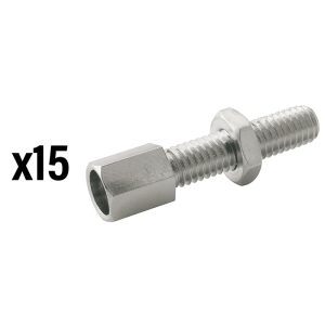Screw Hollow Cable Tensioner Bike M6 Brass (Pack of 15) -Elvedes