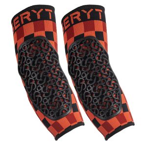 Protection Coudieres VTT Seryt Flow Checker Antibacterien, Antiderapante, Sans Couture Damier Rouge-Noir S (Vendu A La Paire) 250 G -Ce En 1621.1 Niveau 2-