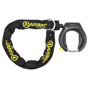 Antivol Vélo Fer A Cheval Auvray Evolock Noir + Chaîne Antivol De Cadre L900 mm Diam 8,5 mm Niveau Sécurité 7-10 Homologué Sra, Art**