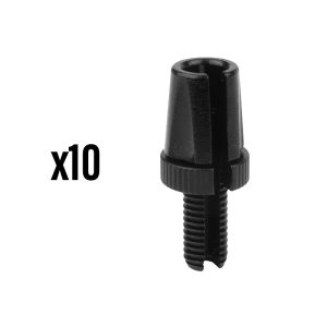 Screw Hollow Cable Tensioner Bike M 7 L10 mm Split Aluminum Black (Box 10 Parts) -Elvedes