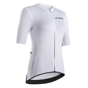 Maillot Gist Lady - Femme Manches Courtes Supremo Zip Total Blanc L