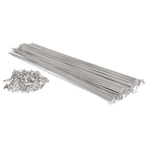 Silver Stainless Spoke Velox Mach1 2 mm L 258 mm J-bend Head with Nut (Box 100)