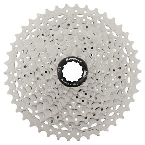 Cassette 10V. Sunrace Ms2 11-42 VTT Pour Shimano Metallic Argent (11-13-15-18-21-24-28-32-36-42) (Montage Atelier)