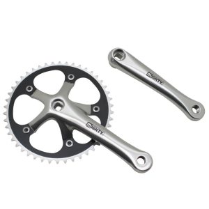 Pédalier Route Fixie 3.30 Alu Argent 165 mm Plateau 46D. (Fixie - Singlespeed) Diam. 130 mm