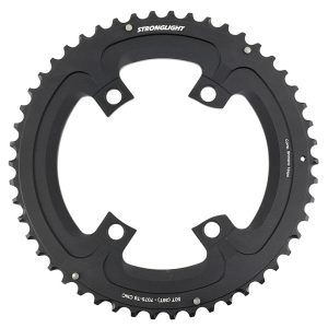 Plateau Route 4 branches Ø 110 Pour Shimano Ultegra R8100- Dura-Ace R9200- 105 R7100 Stronglight Double 50 dents Extérieur Noir Alu 12V. Pour Intérieur 36 dents (Penser A Commander Le Kit Intravis Correspondant)