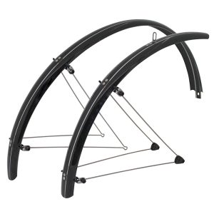 Mudguard MTB Beads 26" Stronglight Ring Version E 54 mm Black Aluminum-Plastic (Pair) Mount Safe Clip
