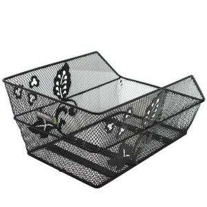 Rear Basket Steel Honeycomb Basil Cento Flower Black (47 X 31 X 21 cm)