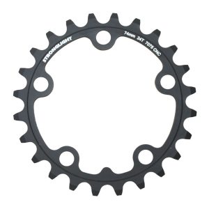 Plateau Route 5 branches Ø 74 Stronglight 24 dents Triple Noir Alu 7075 9-10V.