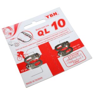 Connecteur De Chaîne Vélo 10V. Ybn Argent (Attache Rapide) Compatible Shimano - Campagnolo (Blister De 2 Pieces)