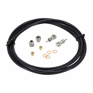 Durite Frein Disque Newton Noir 2.5M (Kit Complets Avec Fixations Pour 2 Étriers) Universel Pour Shimano Et Autre Frein - Gaine Hydraulique -