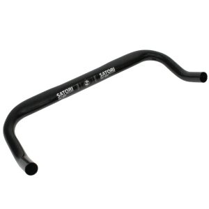 Cintre Contre La Montre Plat Satori Aero Alu Noir 31,8 L 415 mm (Type Corne De Vache) Mesure Axe-Axe
