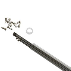 Rayon INOX Argent 2 mm L 276 mm Tête Coudée Avec Écrou (Tube De 10)