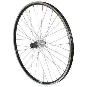 Roue VTT Patin Blocage 26" P2R Arrière Noir Double Paroi Moyeu Alu Cassette 9-8V